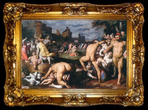 framed  cornelis cornelisz Massacre of the Innocents., ta009-2